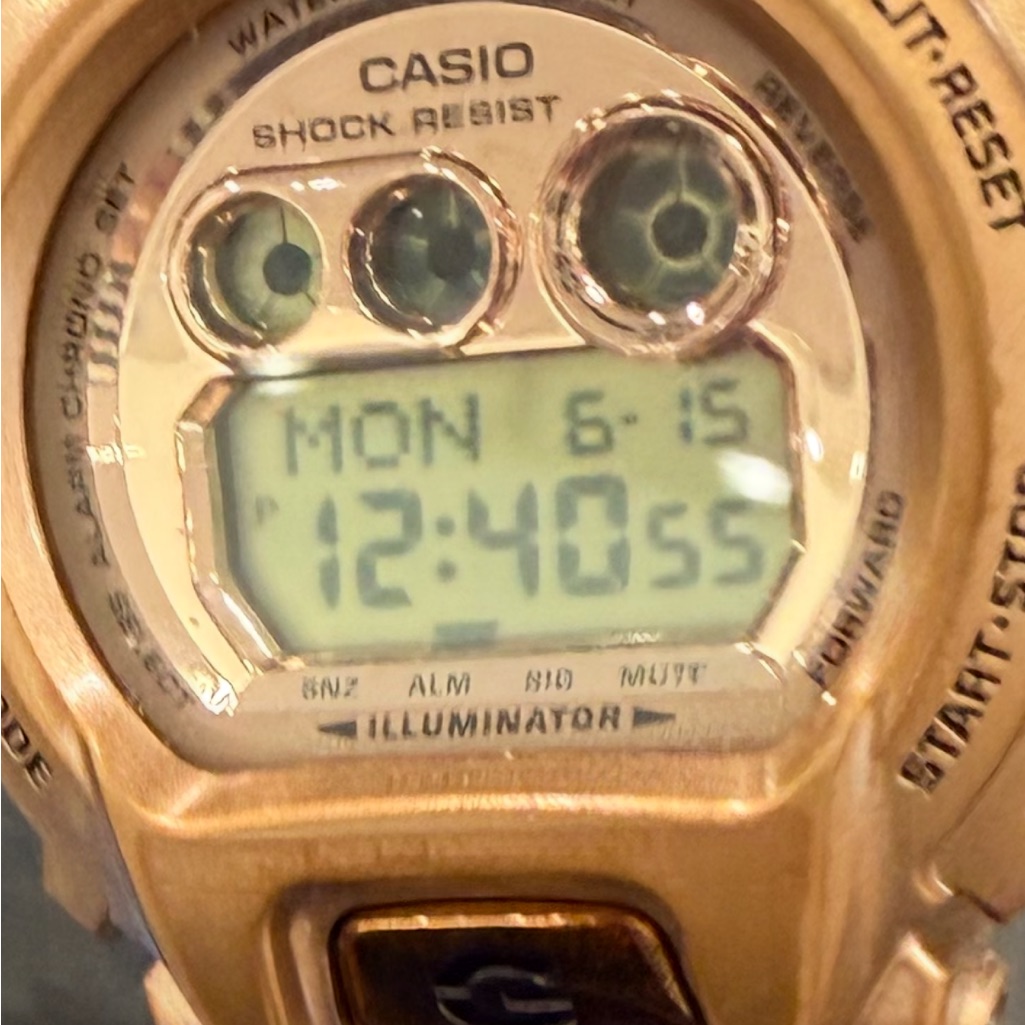 Casio Shock Resist Digital Watch  Gold Tone